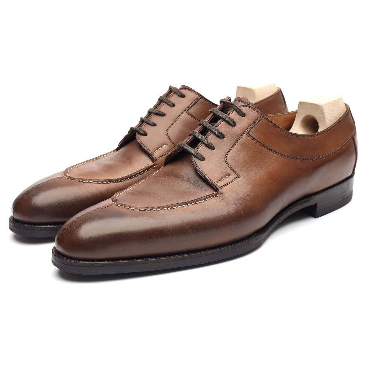 &#39;580A&#39; Brown Leather Split Toe Derby UK 11 F