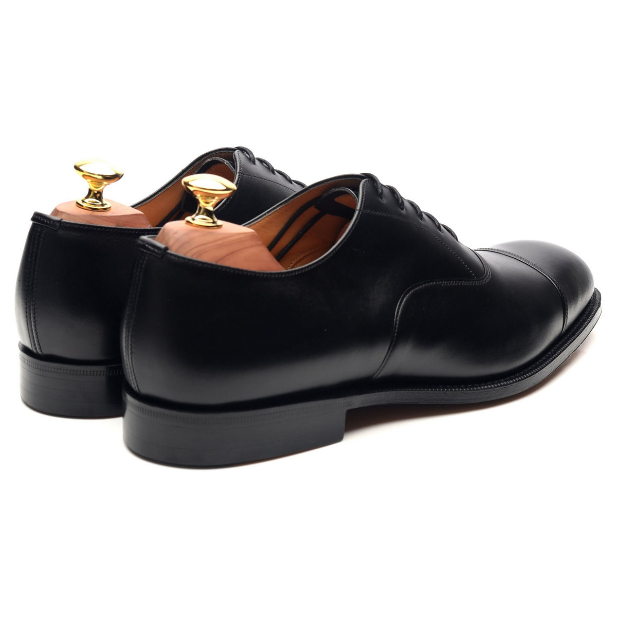 &#39;Consul&#39; Black Leather Oxford UK 8.5 F