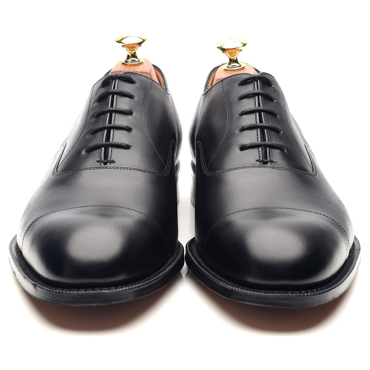 &#39;Consul&#39; Black Leather Oxford UK 8.5 F