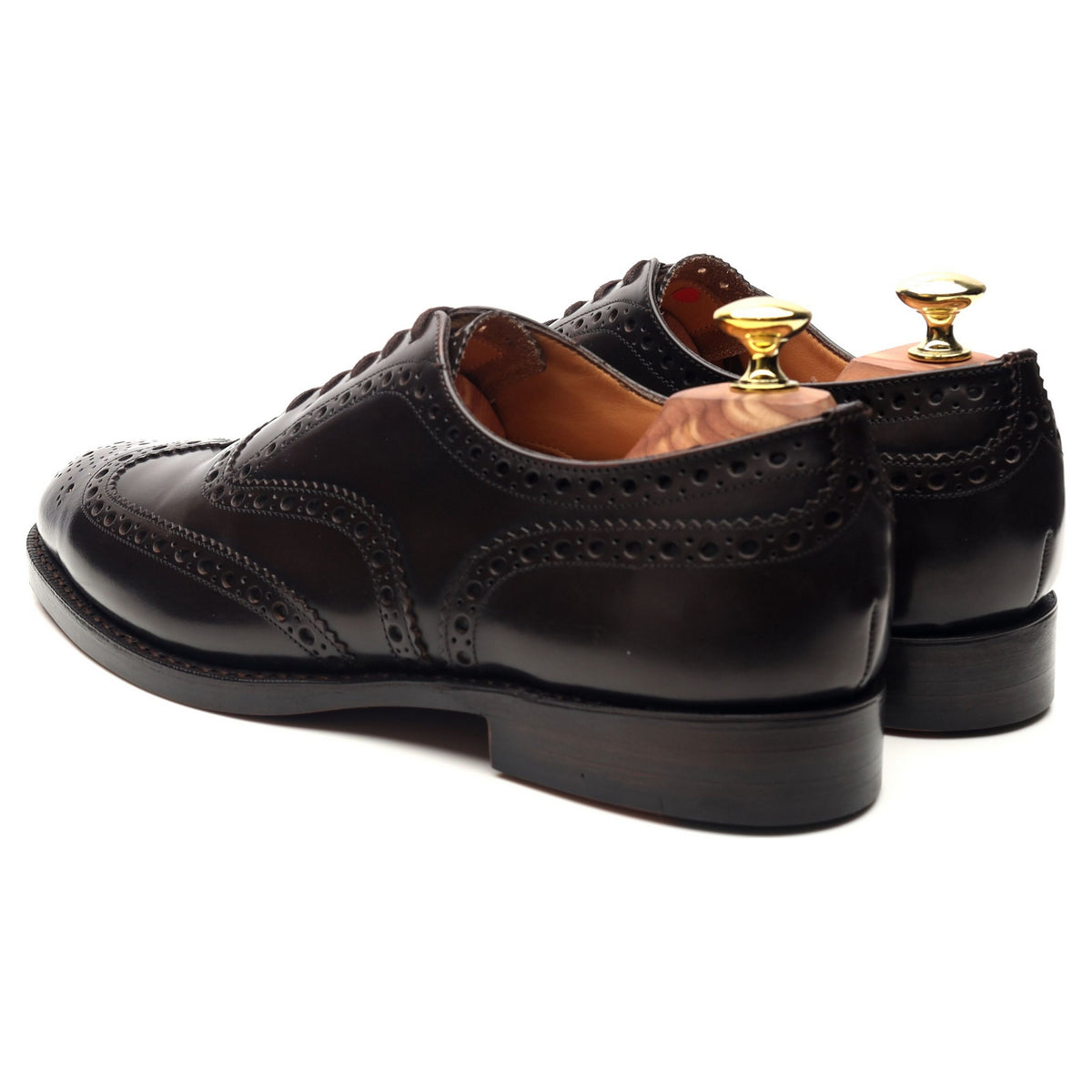 &#39;Burwood&#39; Dark Brown Leather Brogues UK 7.5 F