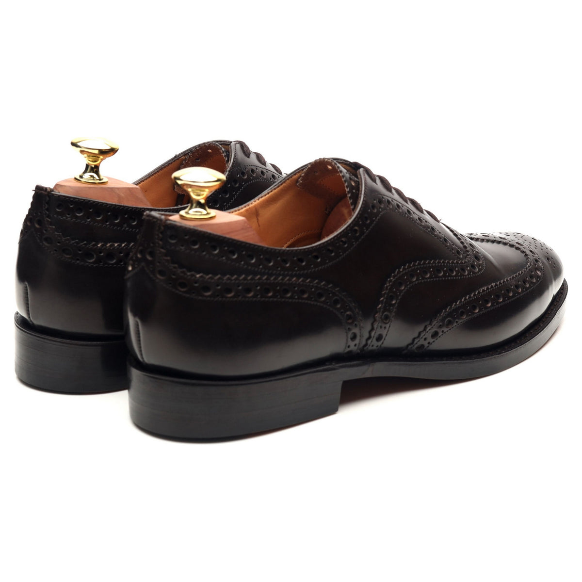 &#39;Burwood&#39; Dark Brown Leather Brogues UK 7.5 F