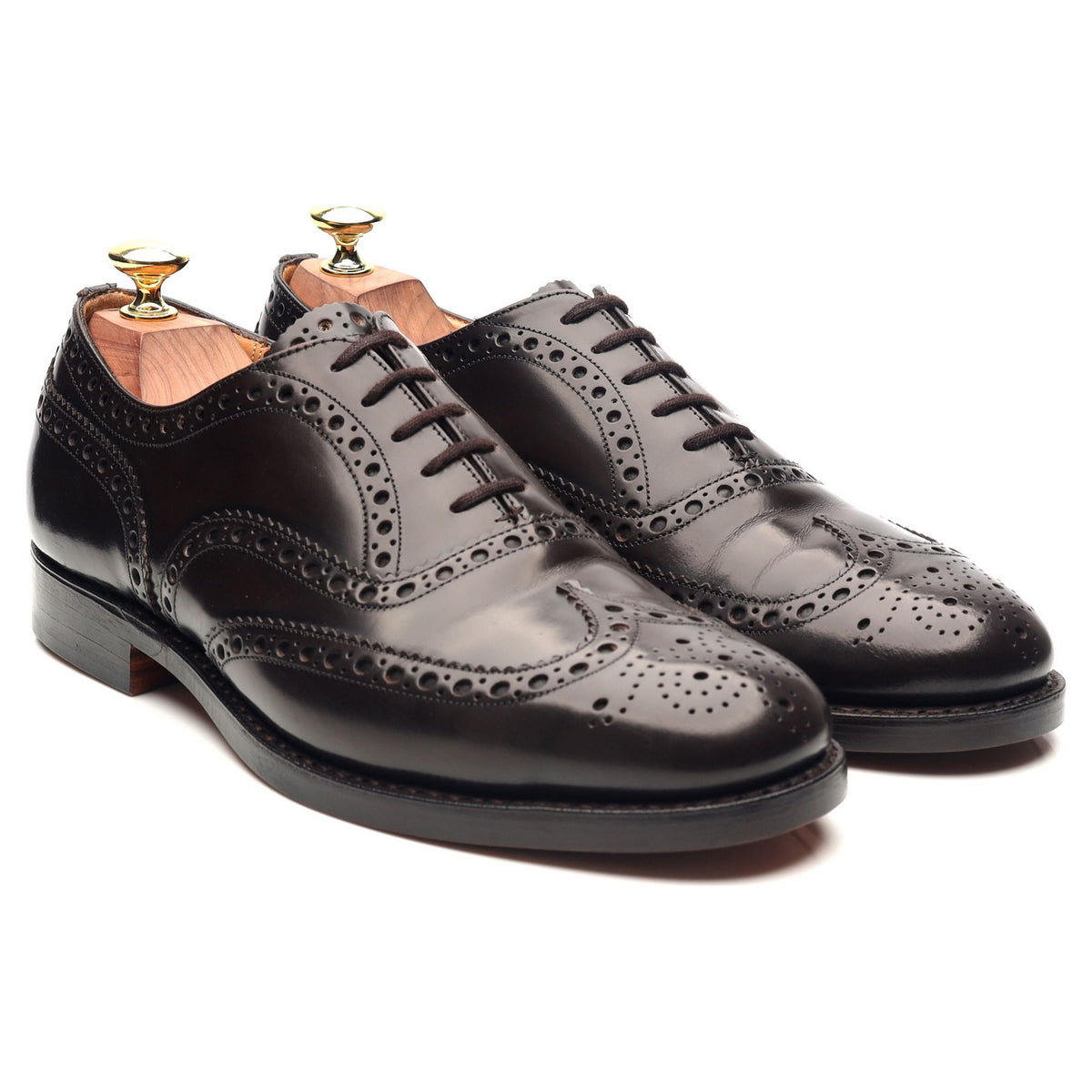 &#39;Burwood&#39; Dark Brown Leather Brogues UK 7.5 F