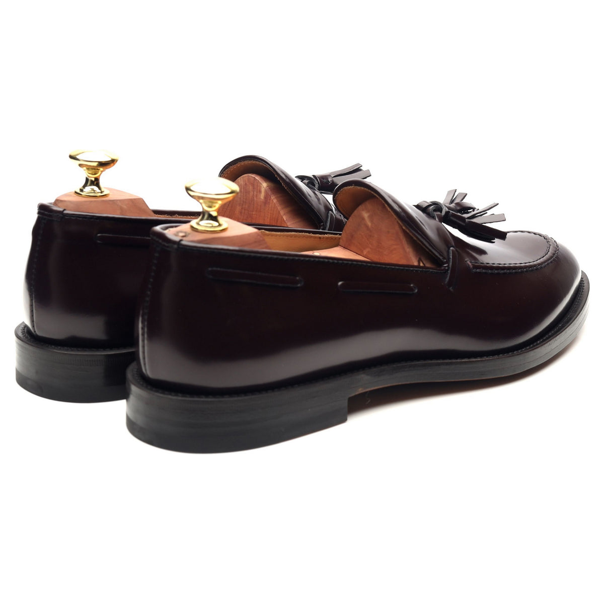 Burgundy Leather Tassel Loafers UK 7 EU 41