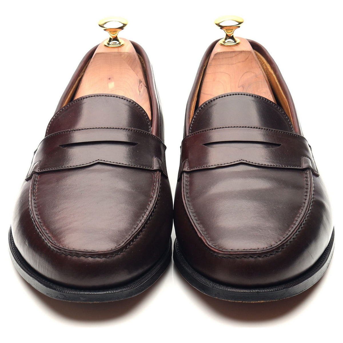 &#39;Duke&#39; Burgundy Cordovan Leather Loafers UK 9 G