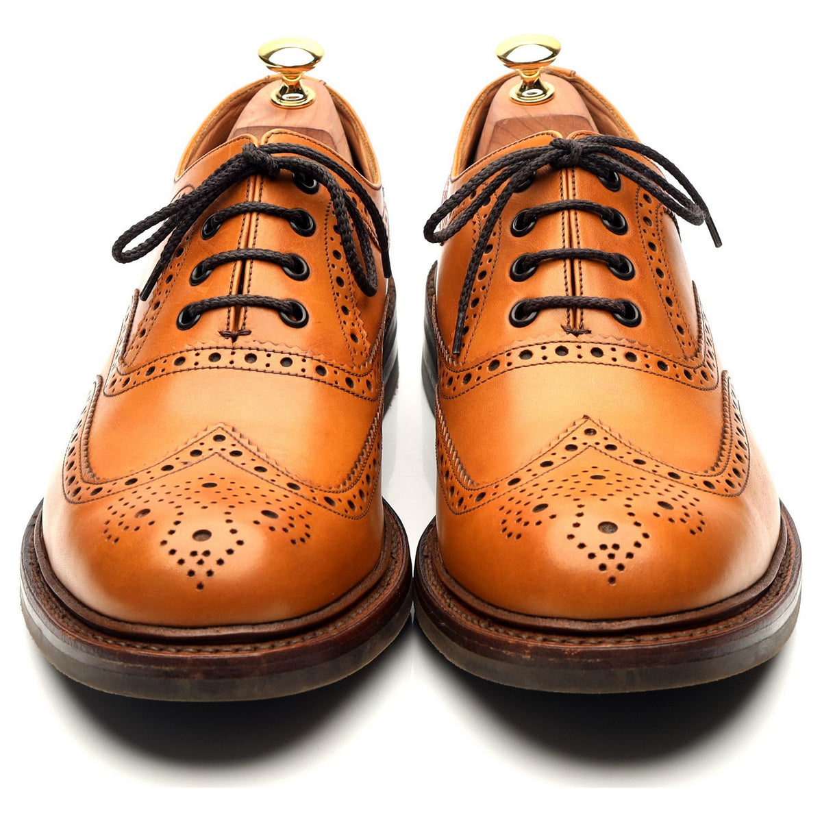 1880 &#39;Edward&#39; Tan Brown Leather Brogues UK 10.5 G