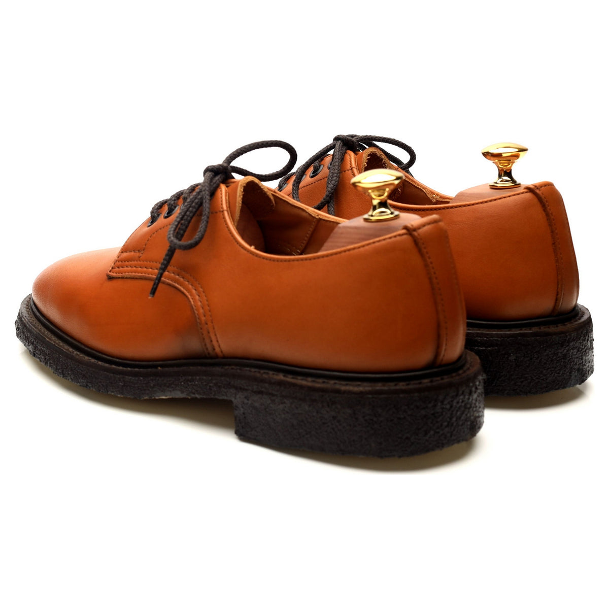 &#39;Kendal&#39; Tan Brown Leather Derby UK 6