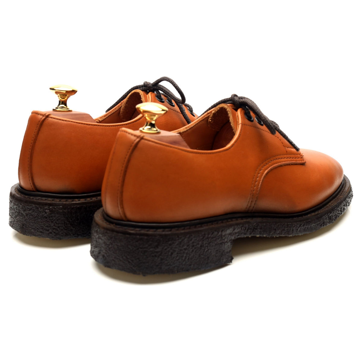 &#39;Kendal&#39; Tan Brown Leather Derby UK 6