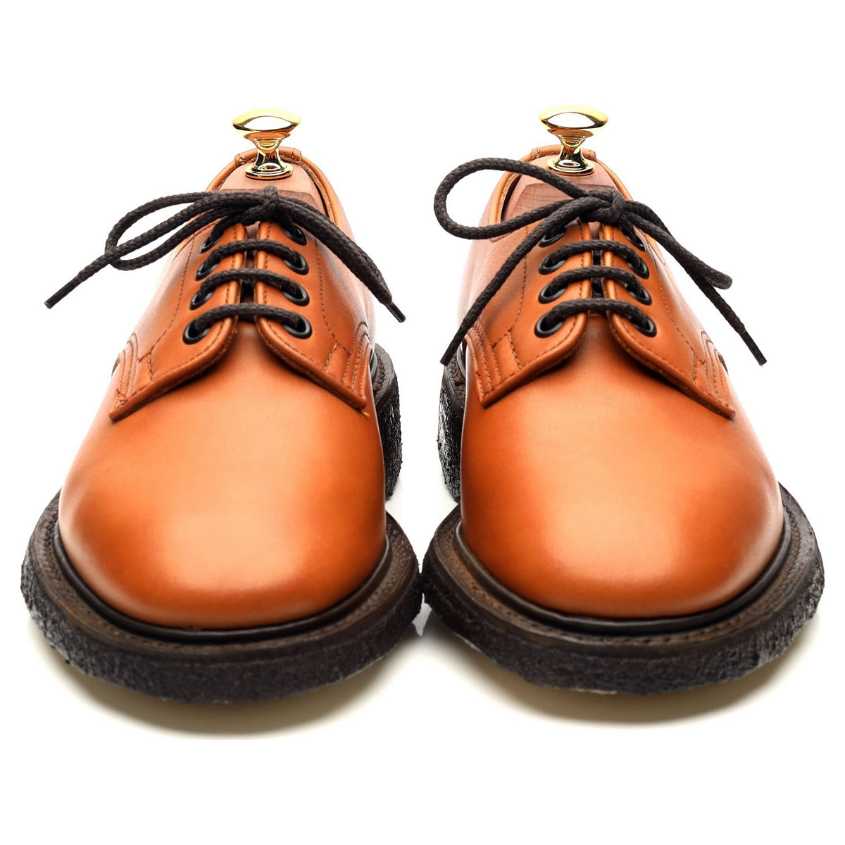 &#39;Kendal&#39; Tan Brown Leather Derby UK 6