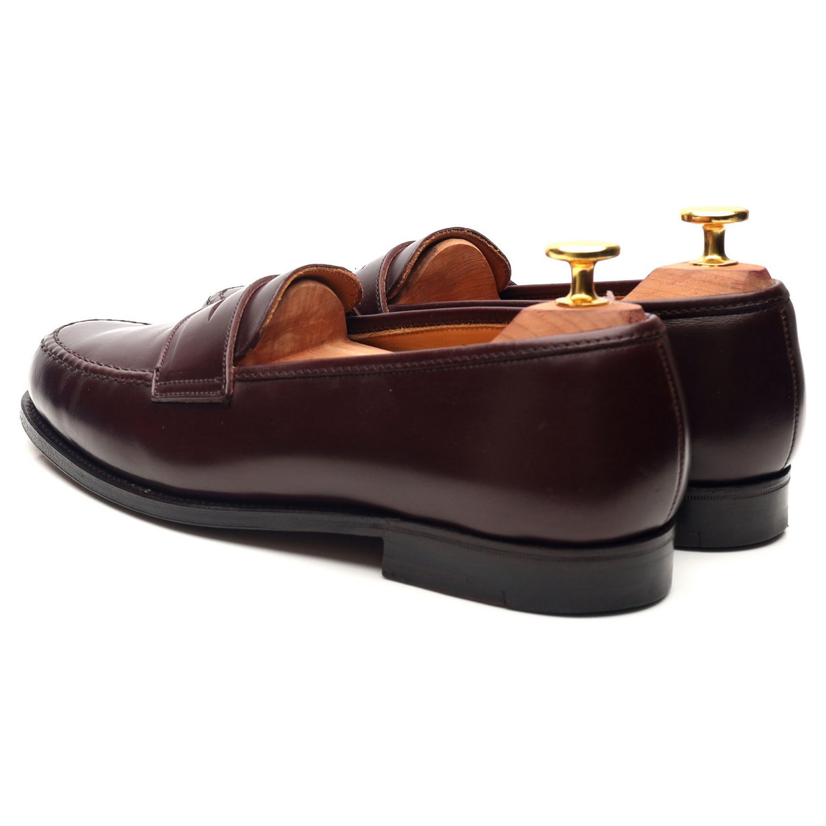 Women&#39;s &#39;Roedean&#39; Burgundy Leather Loafers UK 6 C