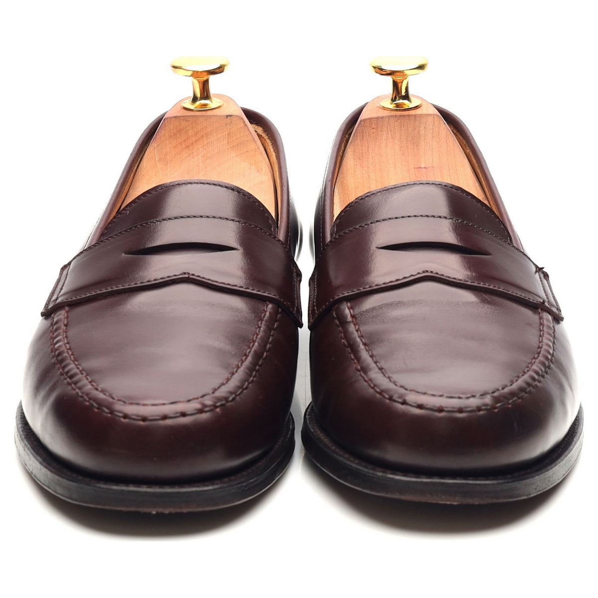 Women&#39;s &#39;Roedean&#39; Burgundy Leather Loafers UK 6 C