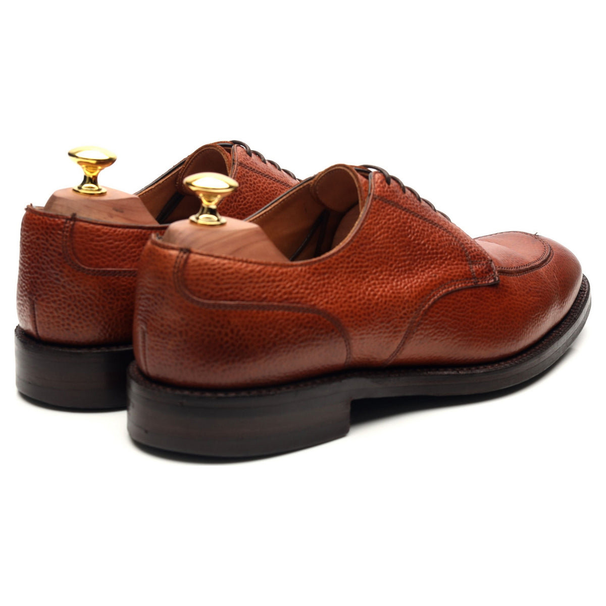&#39;Chiswick&#39; Tan Brown Leather Split Toe Derby UK 8.5 F