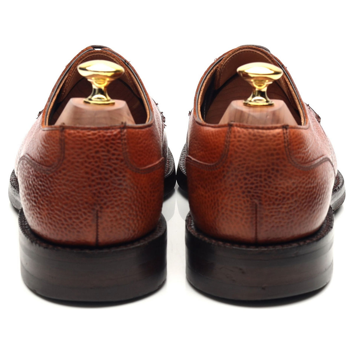 &#39;Chiswick&#39; Tan Brown Leather Split Toe Derby UK 8.5 F