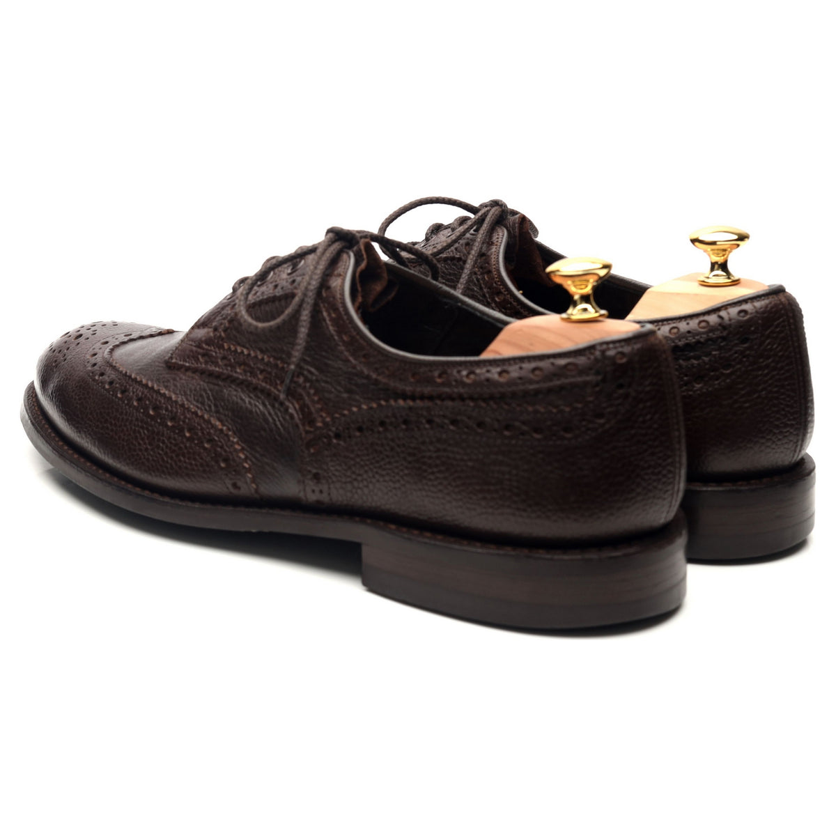 &#39;Bowood&#39; Dark Brown Olivvia Leather Derby Brogues UK 11