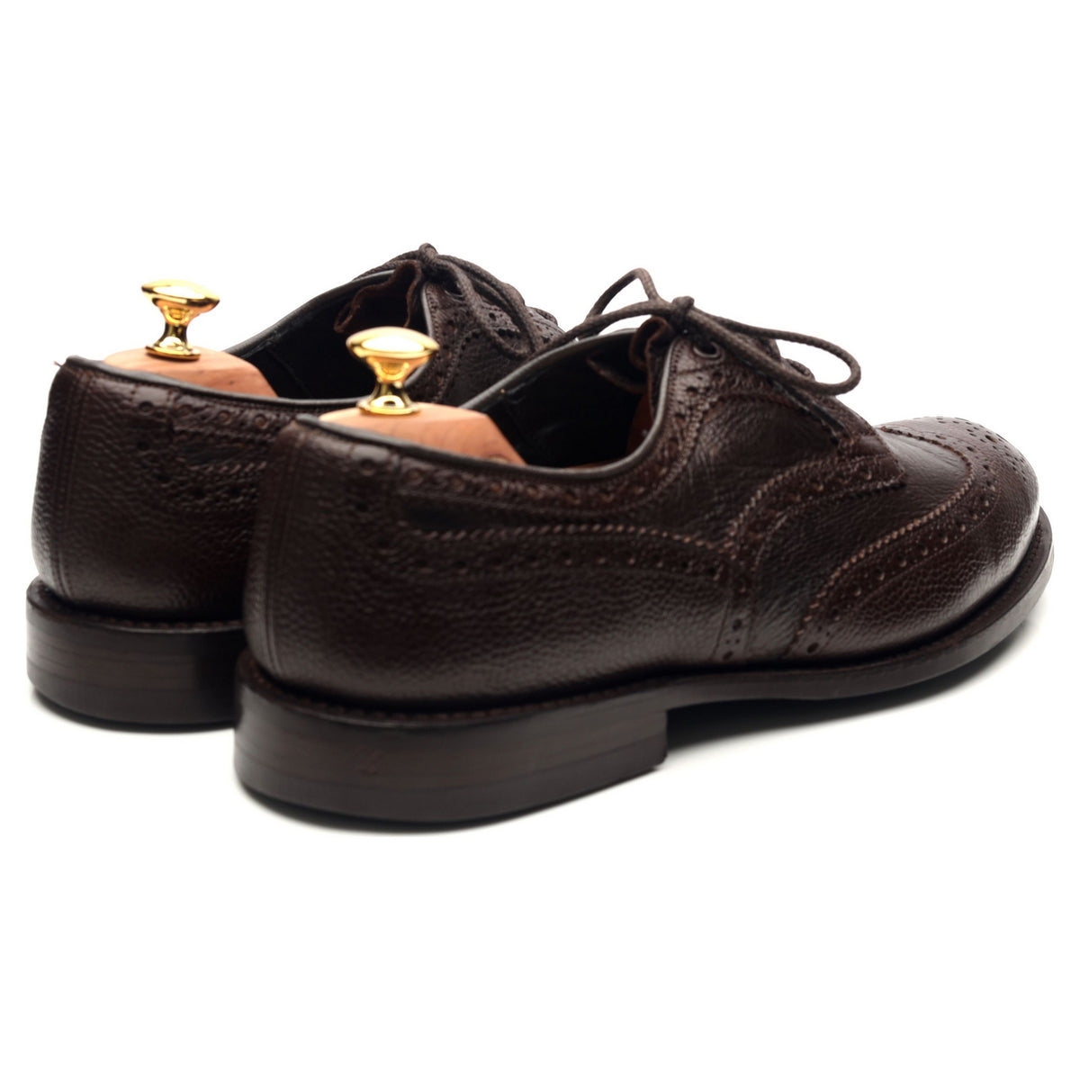 &#39;Bowood&#39; Dark Brown Olivvia Leather Derby Brogues UK 11