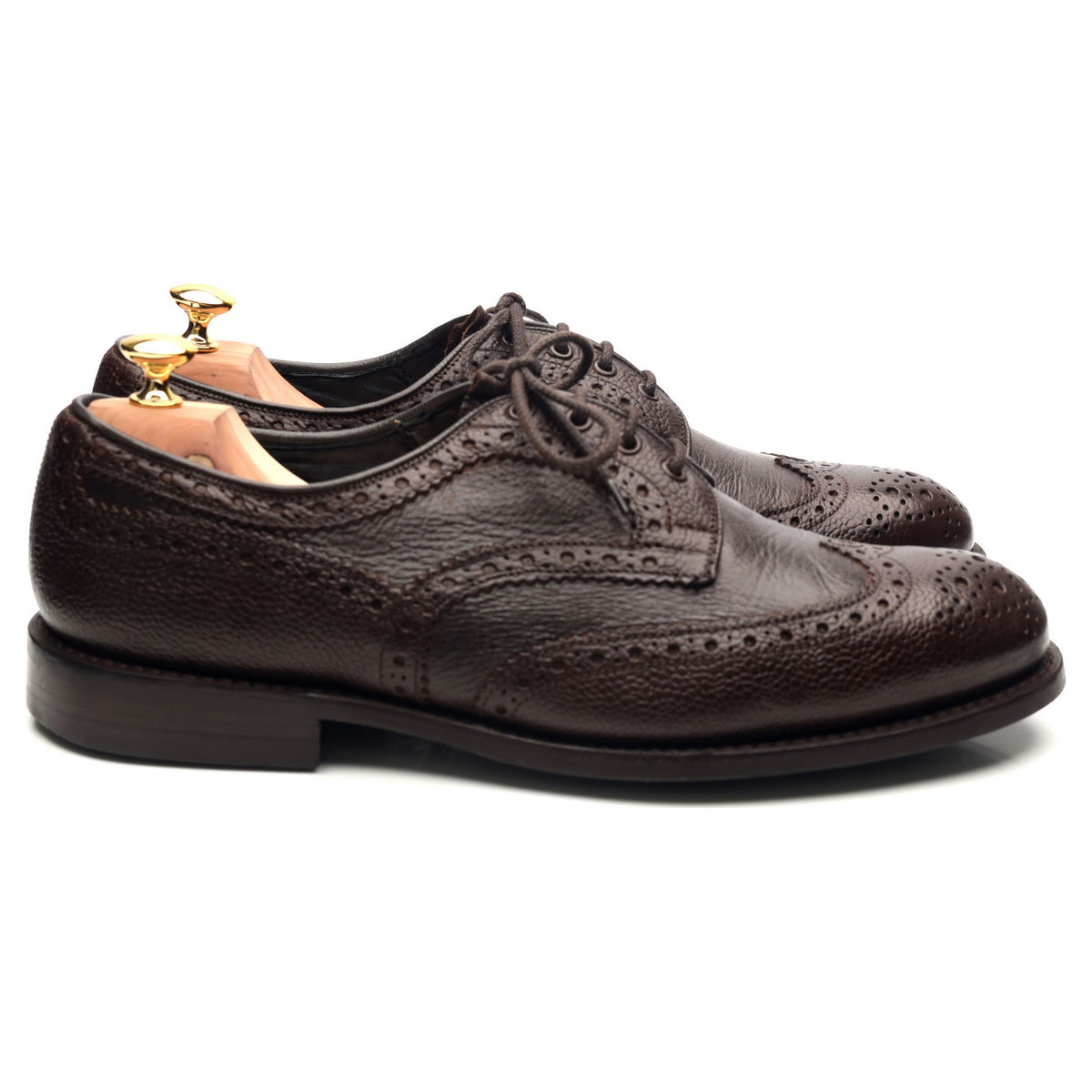&#39;Bowood&#39; Dark Brown Olivvia Leather Derby Brogues UK 11