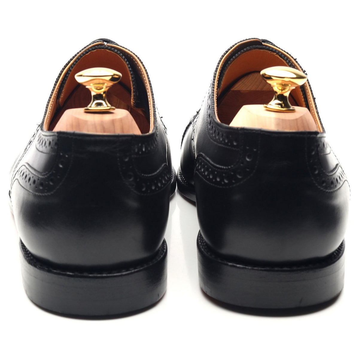 &#39;Alt-Wiener&#39; Black Leather Derby Brogues UK 11 F