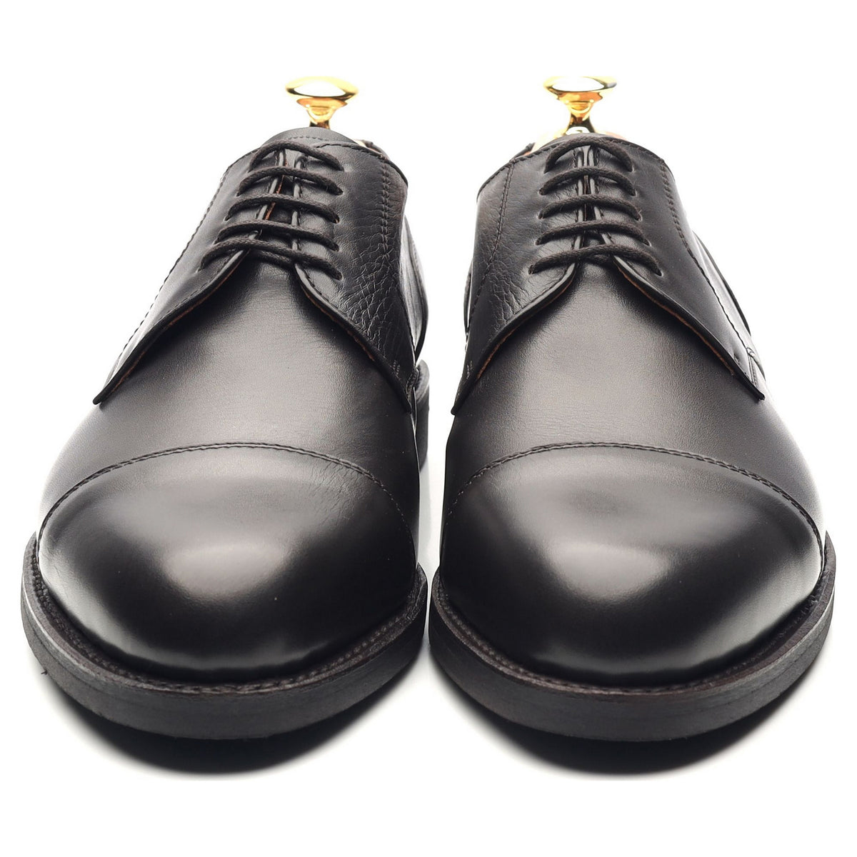 &#39;Theresianer&#39; Black Leather Derby UK 10.5 F