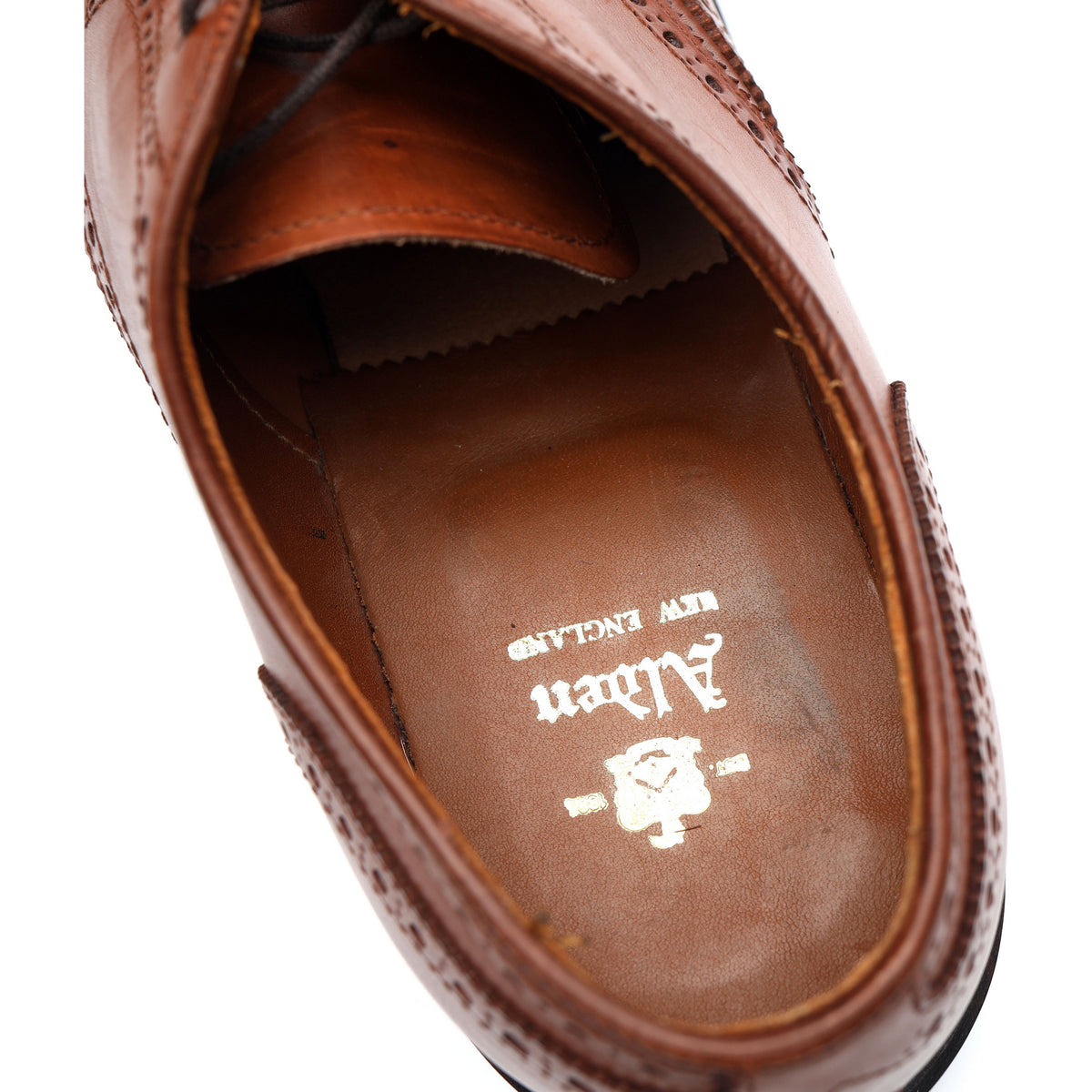 &#39;966&#39; Tan Brown Leather Derby Brogues UK 7.5 US 8 EU 41.5