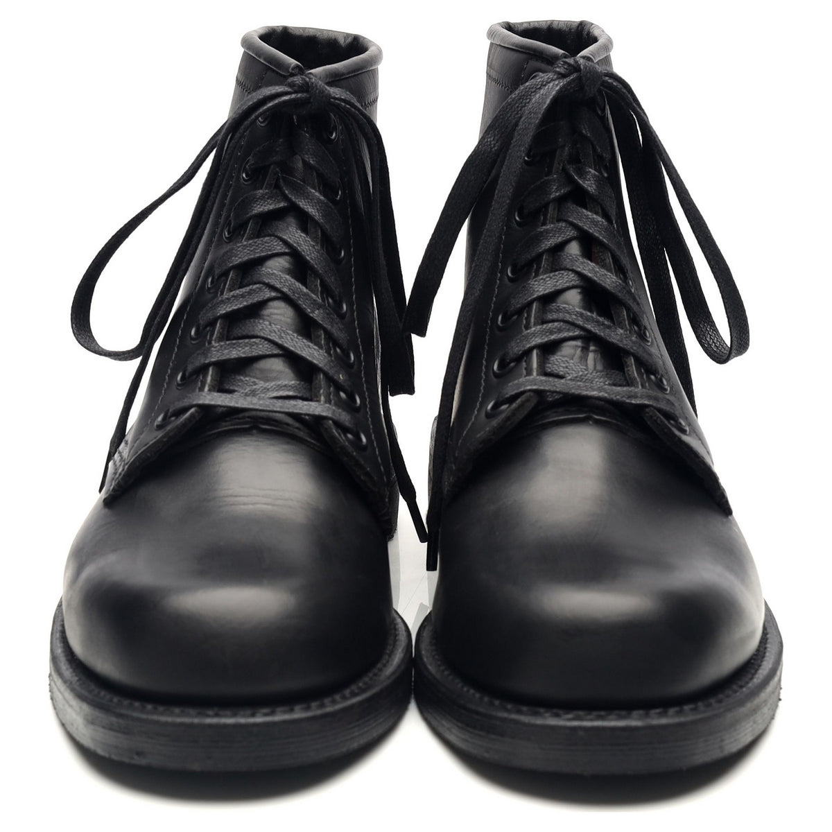 Black Leather Service Boots UK 6.5 US 7.5