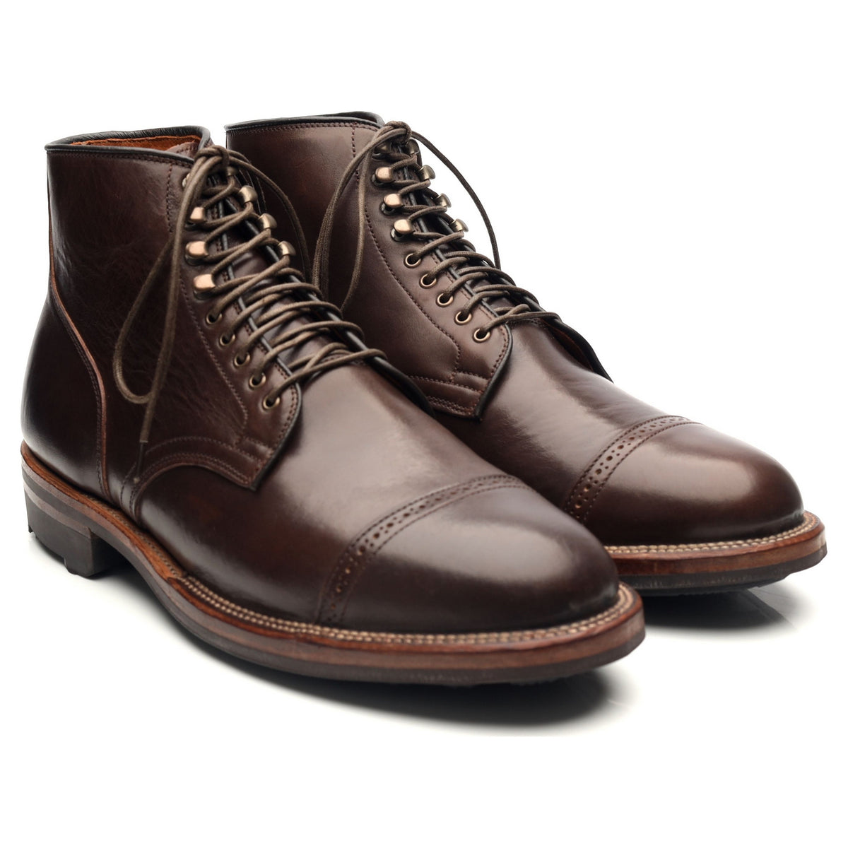 Dark Brown Leather Service Boots UK 6.5 E