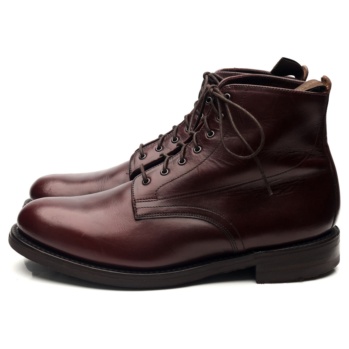 1880 &#39;Hebden&#39; Burgundy Derby Boots UK 8 G