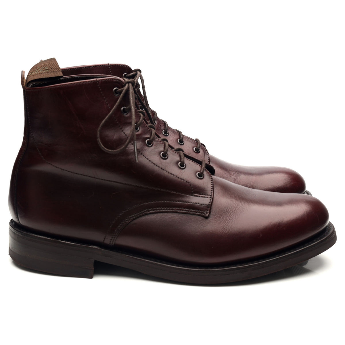 1880 &#39;Hebden&#39; Burgundy Derby Boots UK 8 G