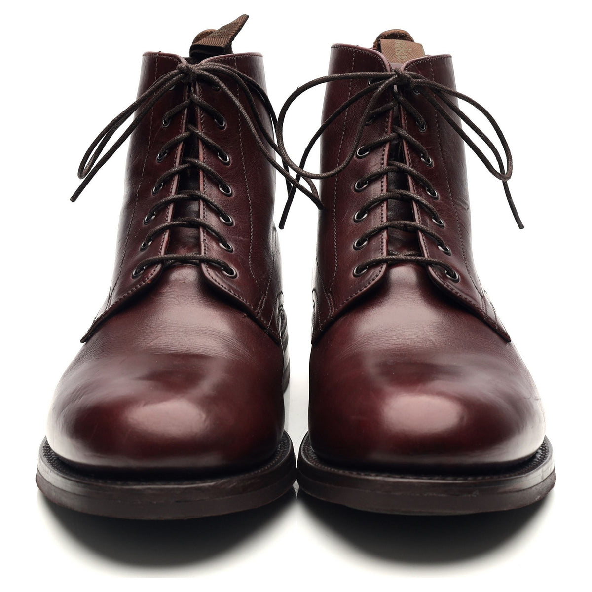 1880 &#39;Hebden&#39; Burgundy Derby Boots UK 8 G