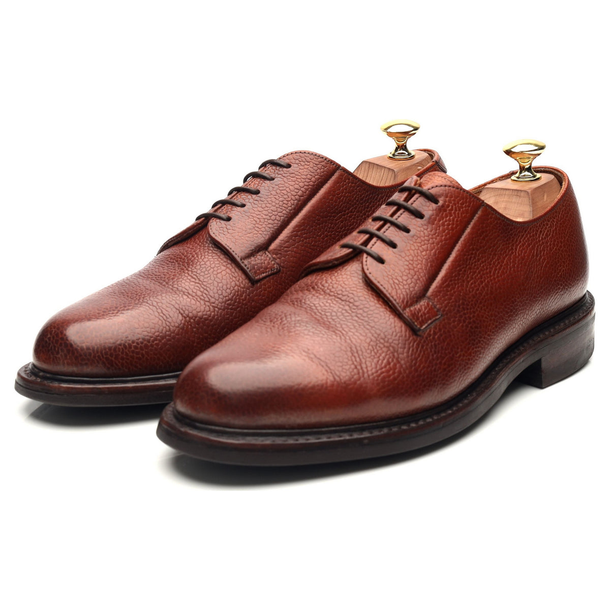 New &amp; Lingwood Tan Brown Leather Derby UK 8 F