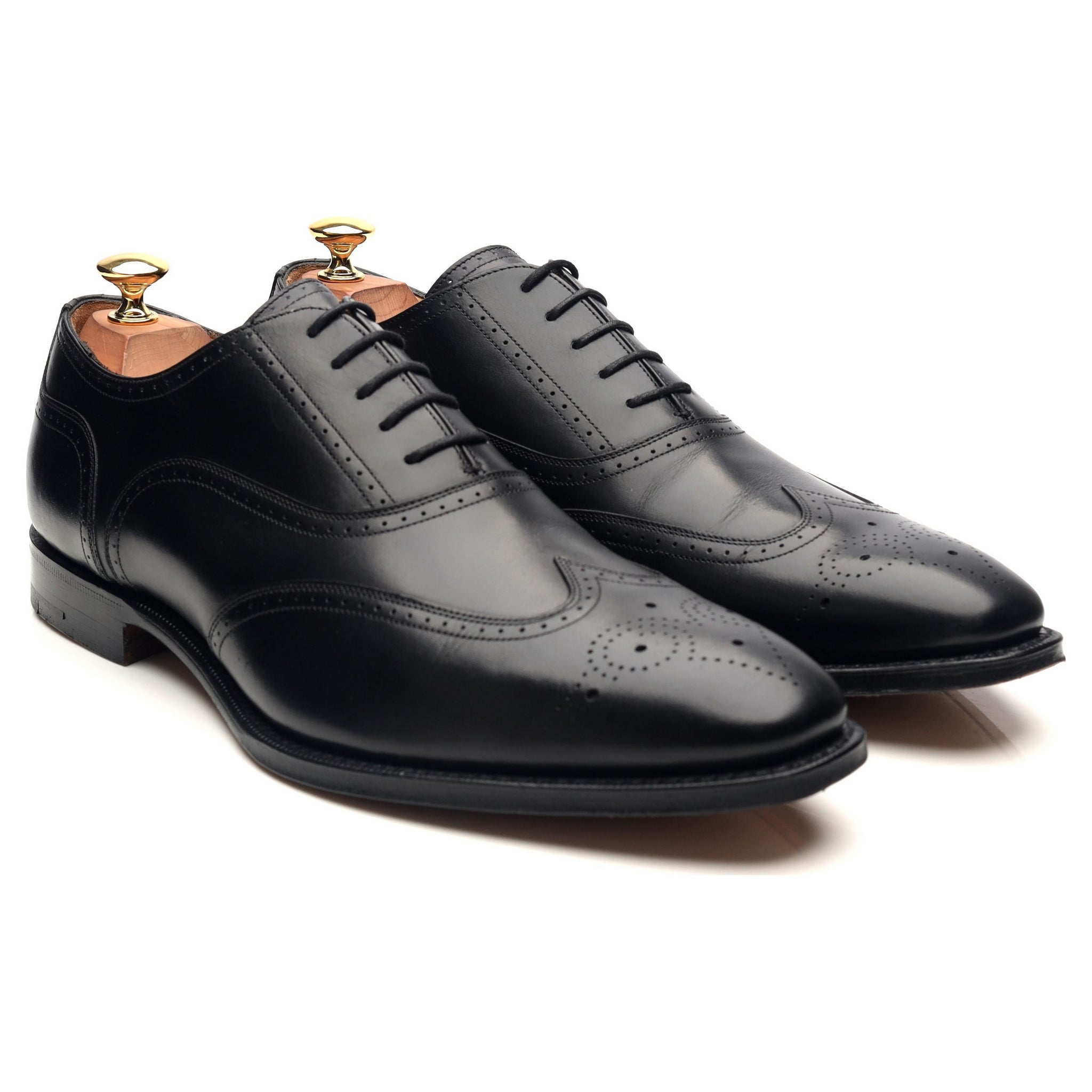 Walton' Black Leather Brogues UK 9.5 G - Abbot's Shoes
