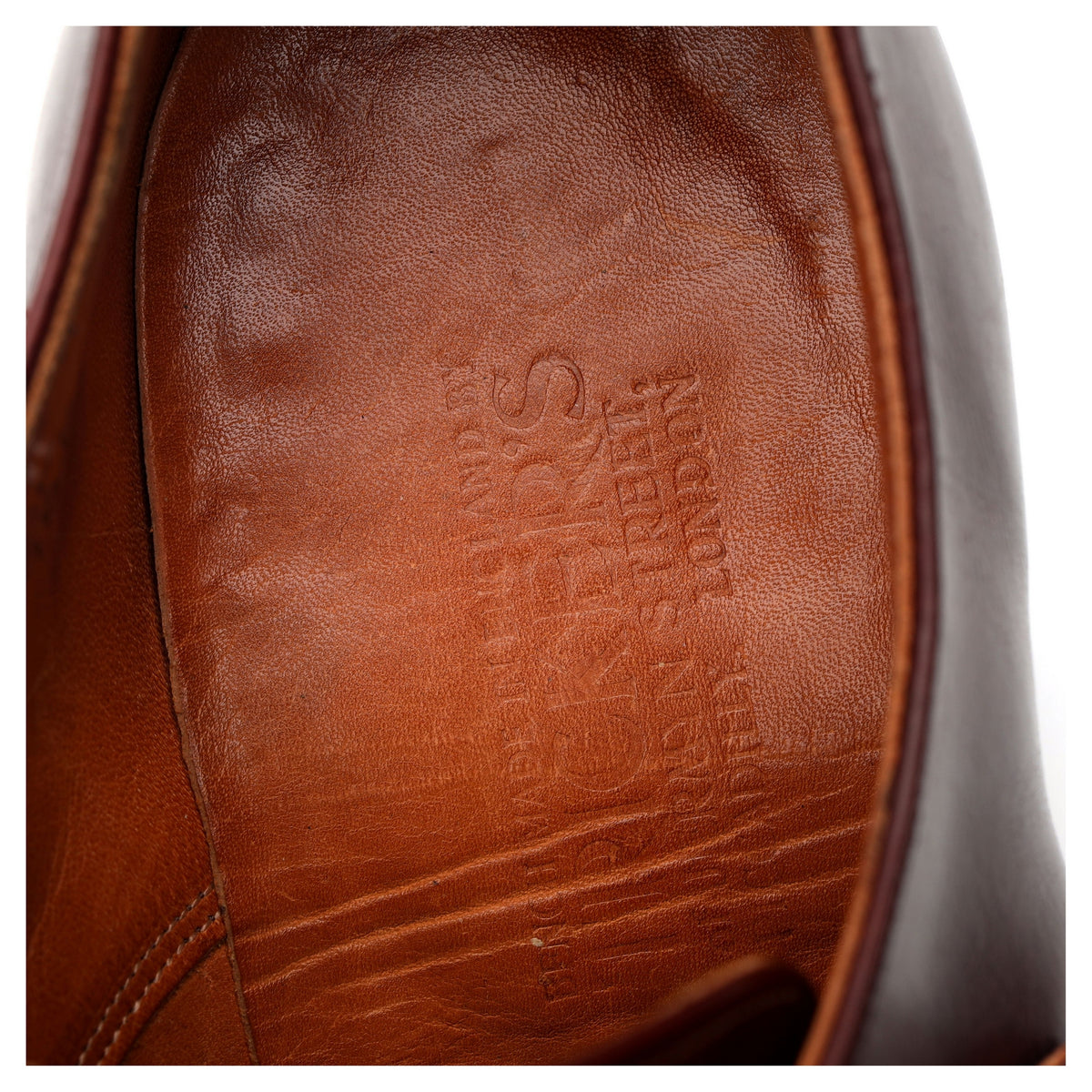 Vintage &#39;York&#39; Burgundy Leather Monk Strap UK 7.5 F
