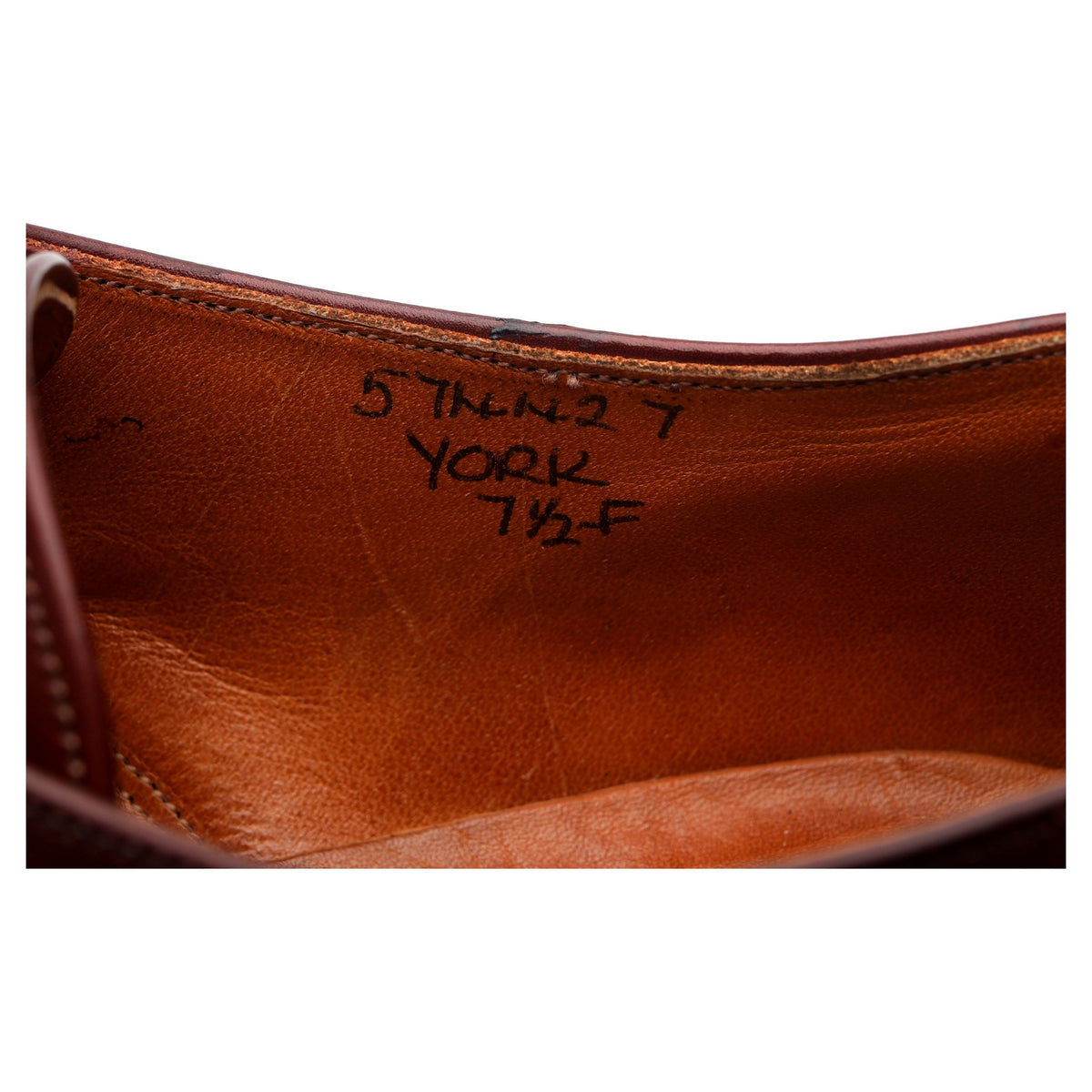 Vintage &#39;York&#39; Burgundy Leather Monk Strap UK 7.5 F