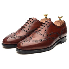 Malvern' Brown Leather Brogues UK 7.5 E - Abbot's Shoes
