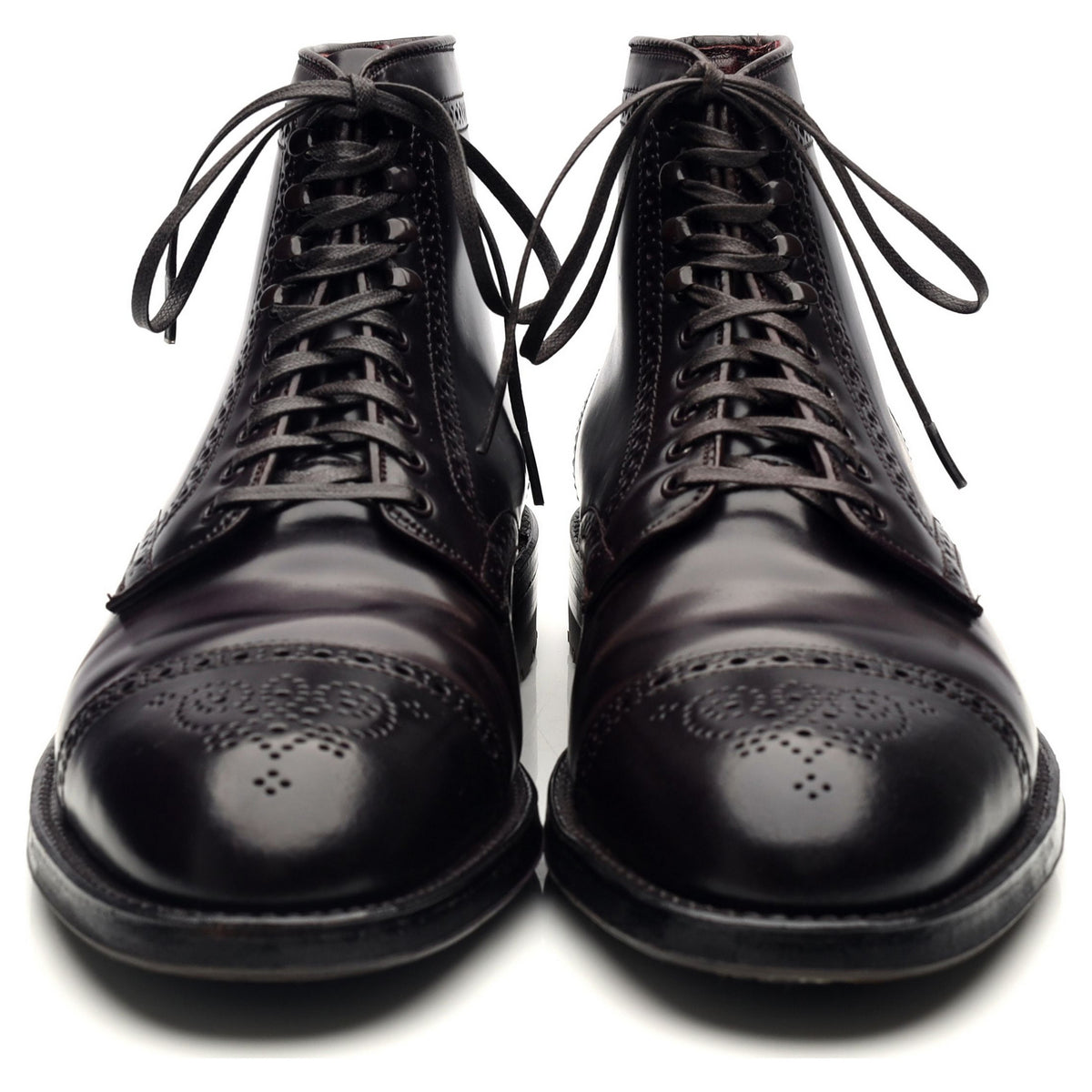 &#39;3980HC&#39; Burgundy Cordovan Leather Boots UK 10.5 US 11