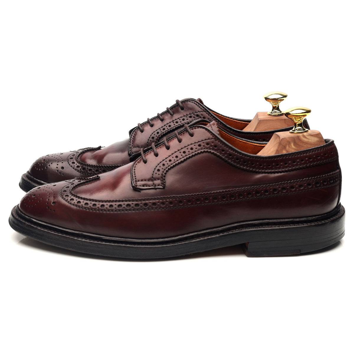 975' Burgundy Cordovan Leather Derby Brogues UK 6 US 6.5 - Abbot's 