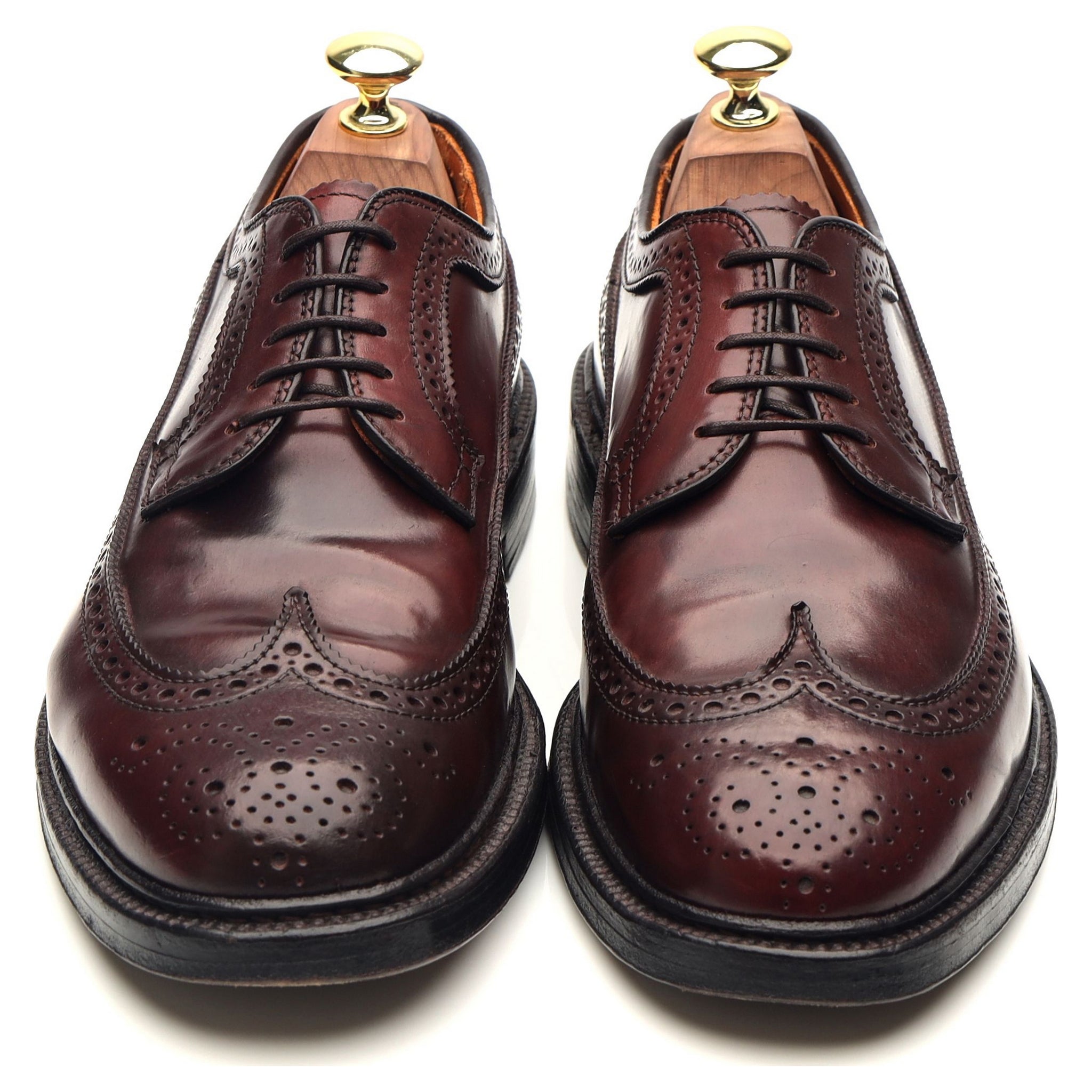 '975' Burgundy Cordovan Leather Derby Brogues UK 6 US 6.5