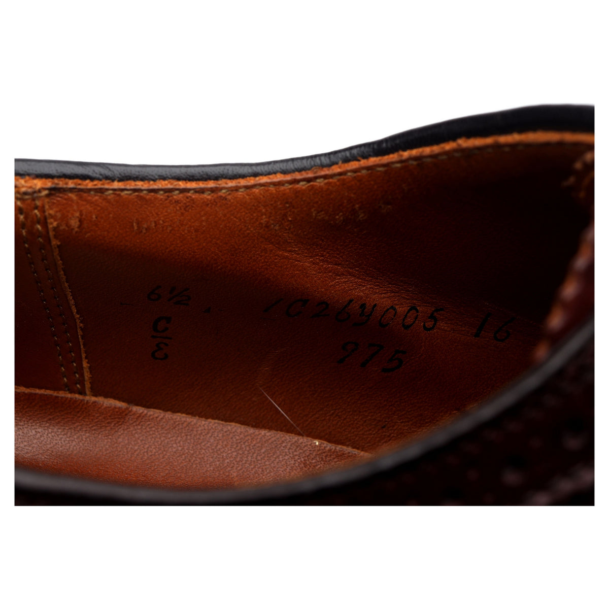 &#39;975&#39; Burgundy Cordovan Leather Derby Brogues UK 6 US 6.5