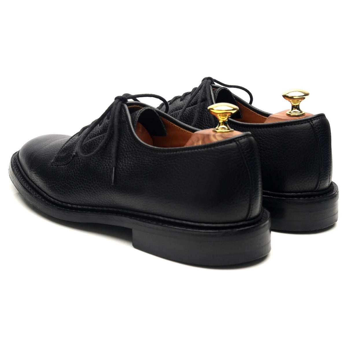 &#39;Robert&#39; Black Leather Derby UK 7