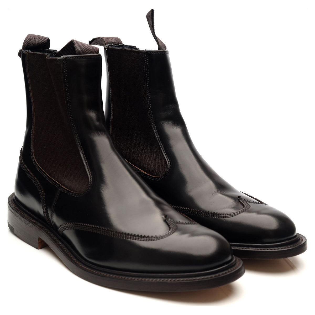 &#39;Finlay&#39; Dark Brown Leather Chelsea Boots UK 6.5