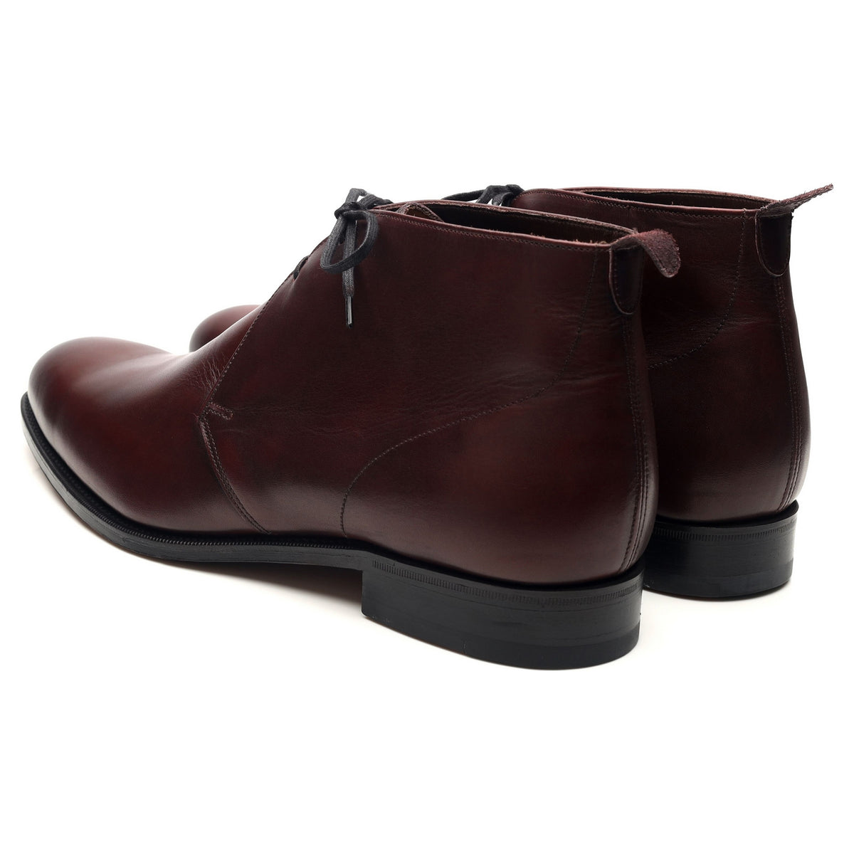 Burgundy Leather Chukka Boots UK 10.5 F
