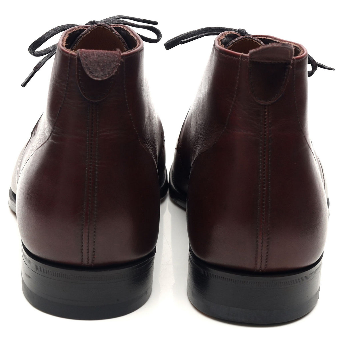 Burgundy Leather Chukka Boots UK 10.5 F