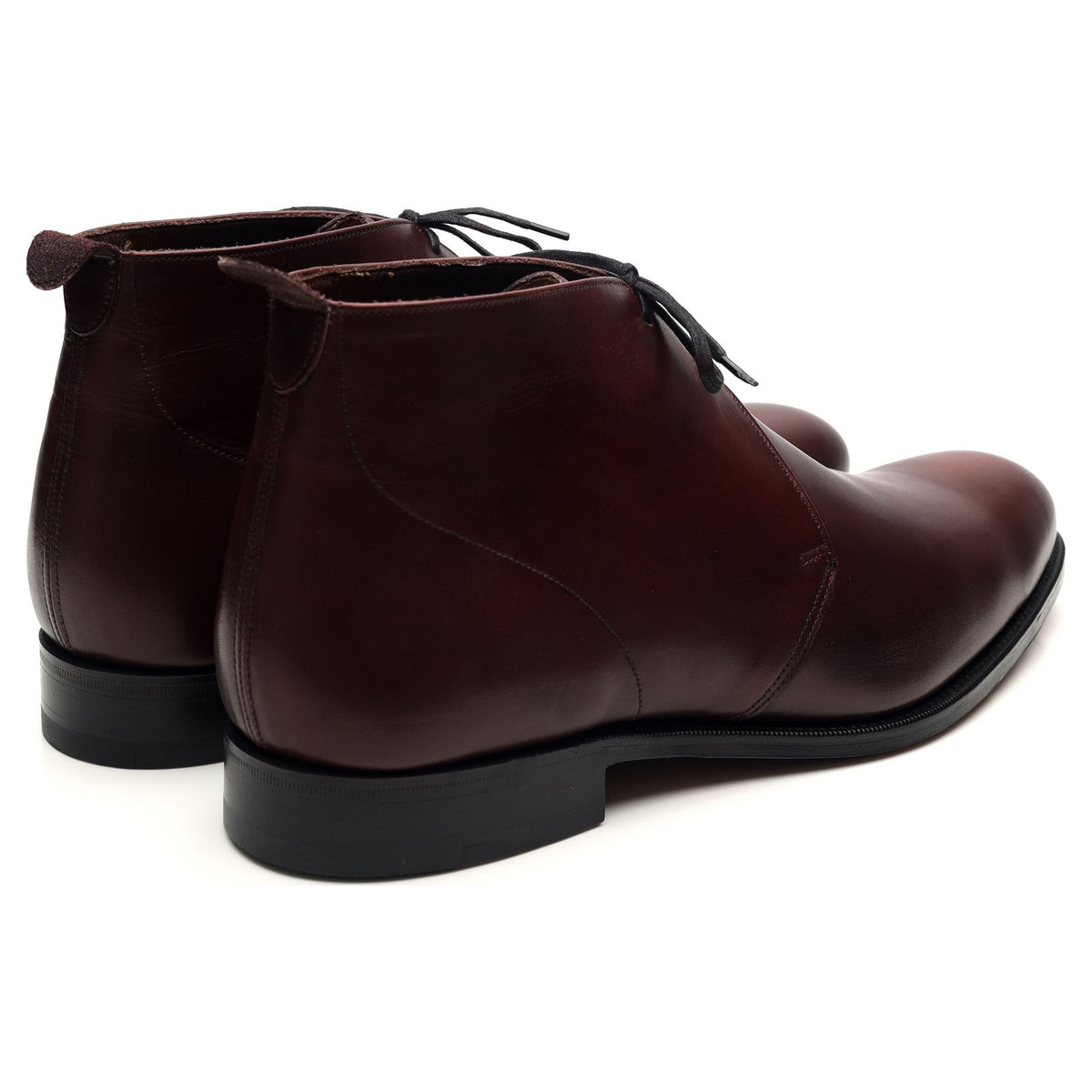 Burgundy Leather Chukka Boots UK 10.5 F