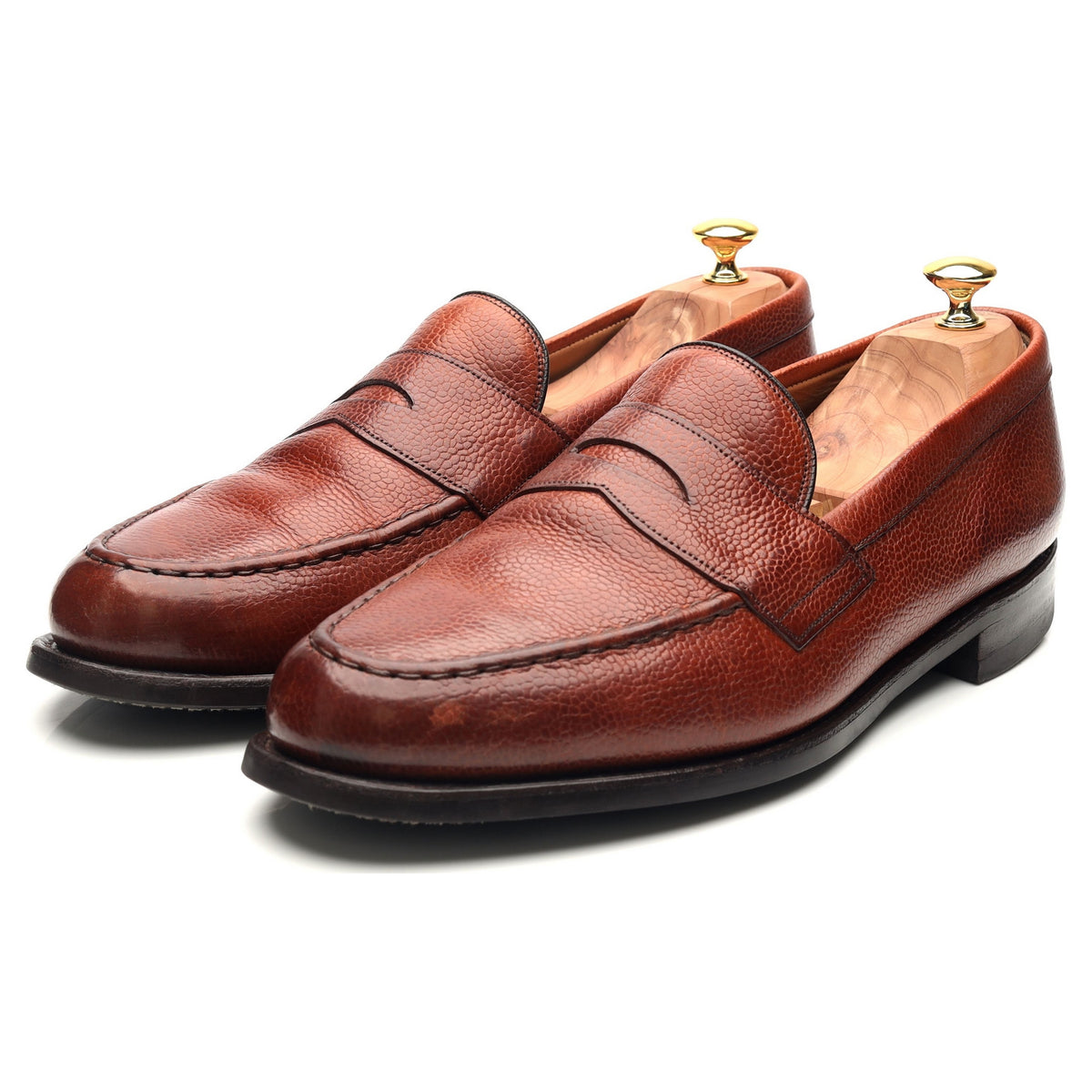 &#39;Howard&#39; Tan Brown Leather Loafers UK 11 F