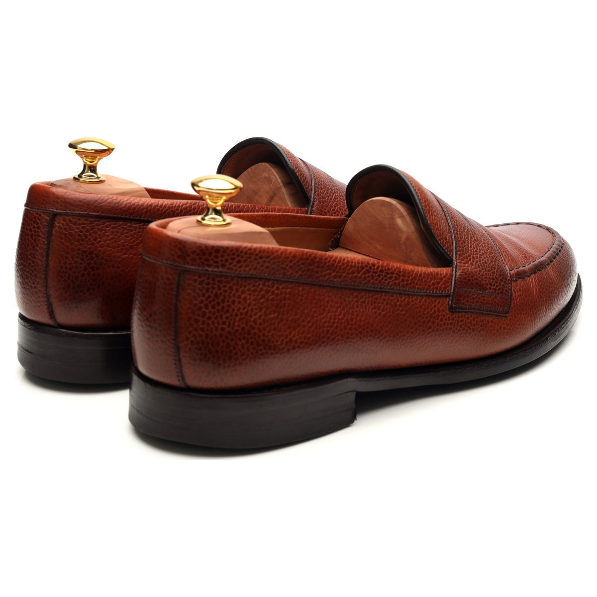 &#39;Howard&#39; Tan Brown Leather Loafers UK 11 F