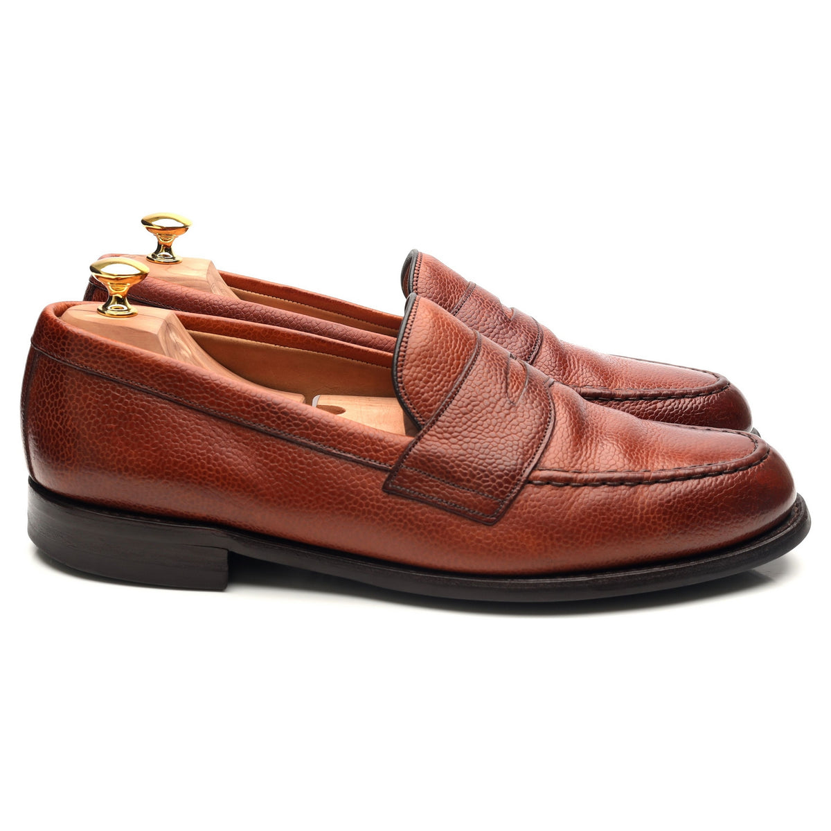 &#39;Howard&#39; Tan Brown Leather Loafers UK 11 F