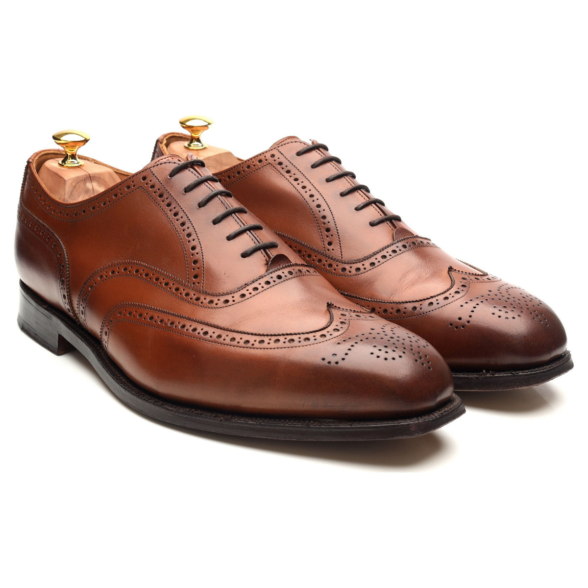 &#39;Piccadilly&#39; Tan Brown Leather Brogues UK 12