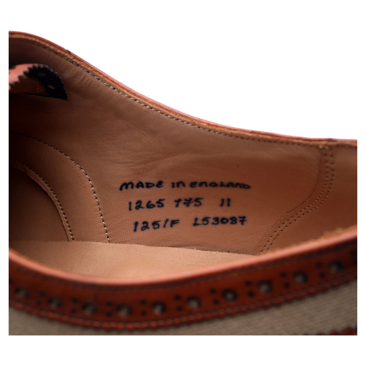 M&amp;S &#39;Edwin&#39; Tan Brown Leather Suede Brogues UK 11 F