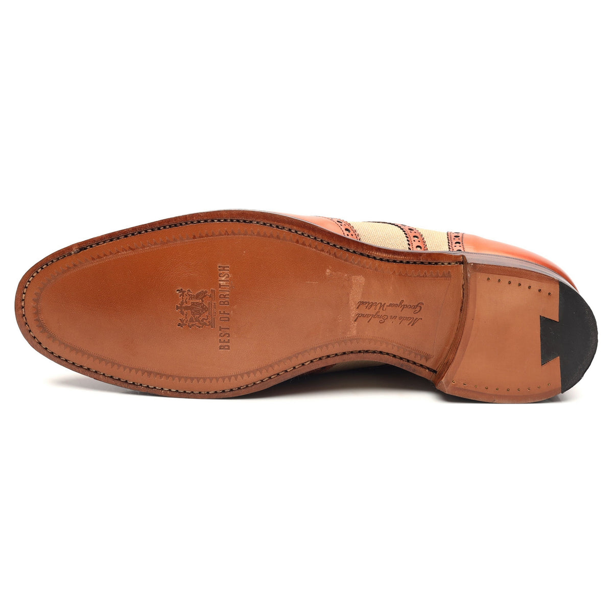 M&amp;S &#39;Edwin&#39; Tan Brown Leather Suede Brogues UK 11 F