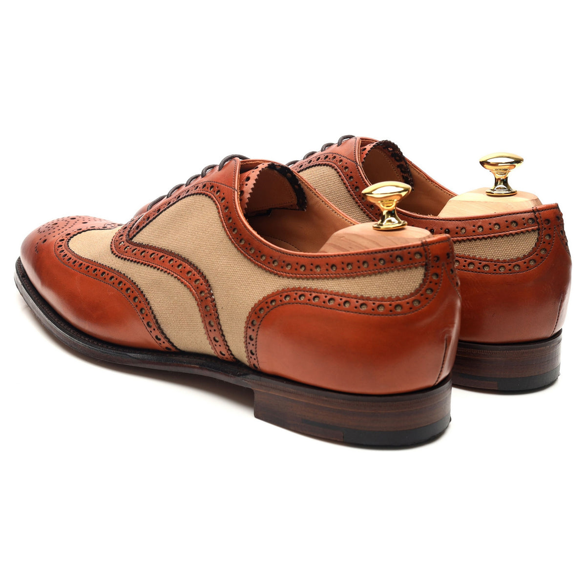 M&amp;S &#39;Edwin&#39; Tan Brown Leather Suede Brogues UK 11 F