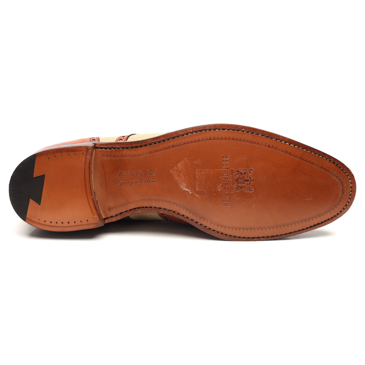 M&amp;S &#39;Edwin&#39; Tan Brown Leather Suede Brogues UK 11 F