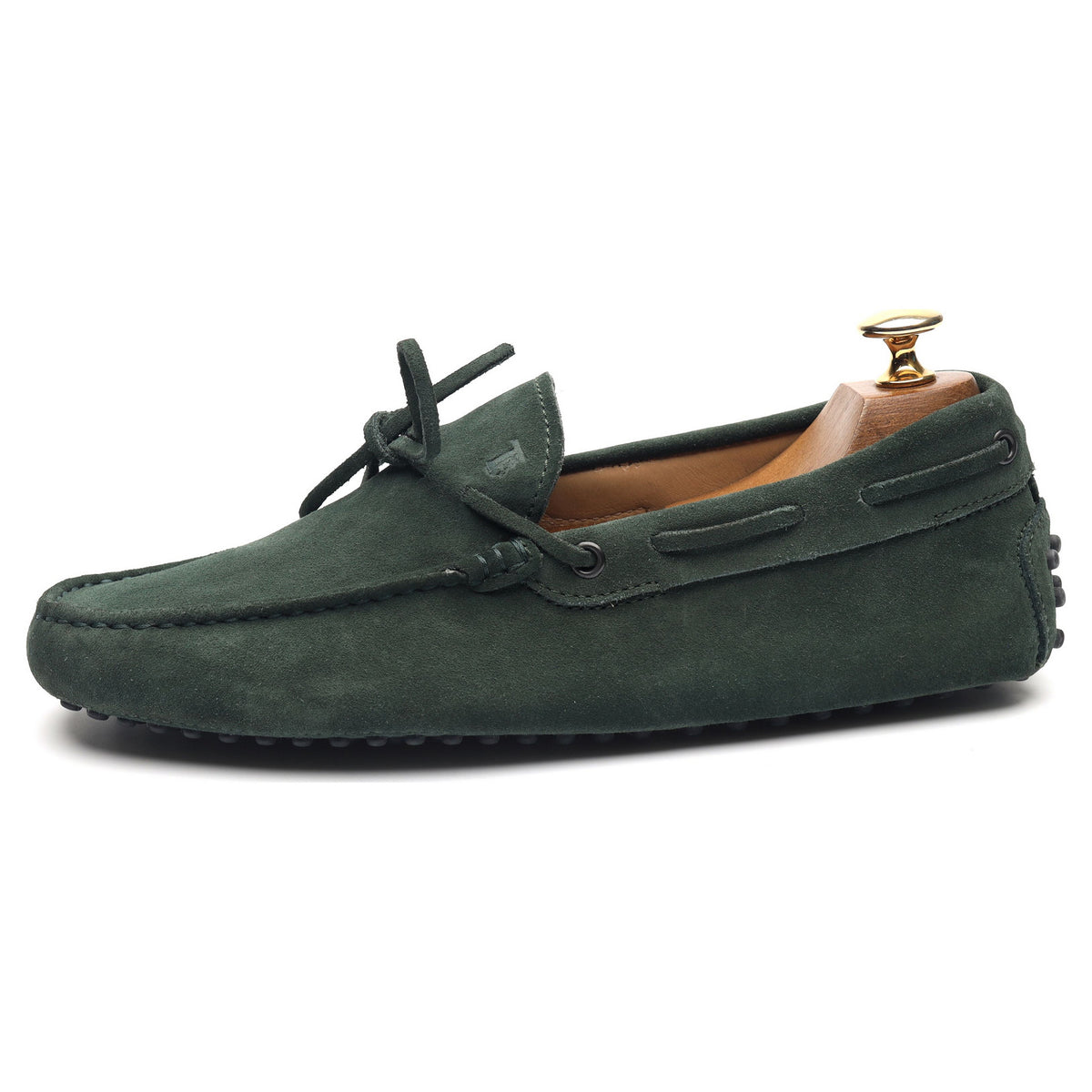 Gommino Green Suede Driving Loafers UK 6